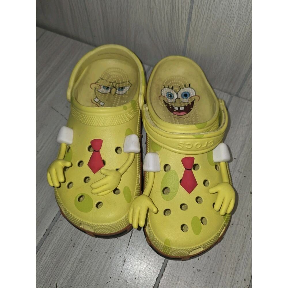 Crocs SpongeBob SquarePants Men’s Size 9 Womens 11 Comfort Shoes Nostalgia